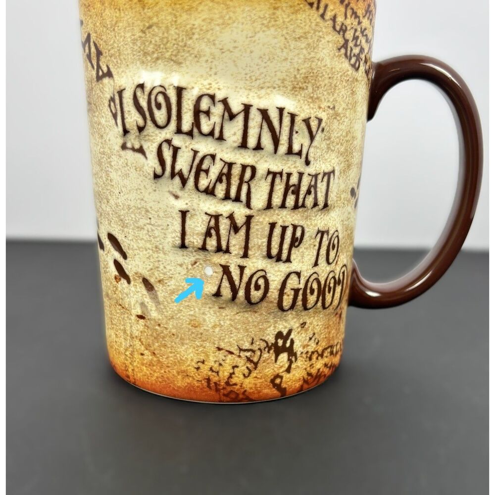Universal Studios Harry Potter Marauders Map Coffee Mug Hogwarts Castle 16oz EUC - Picture 8 of 8